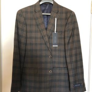 Tommy Hilfiger Brown Plaid Sport Coat